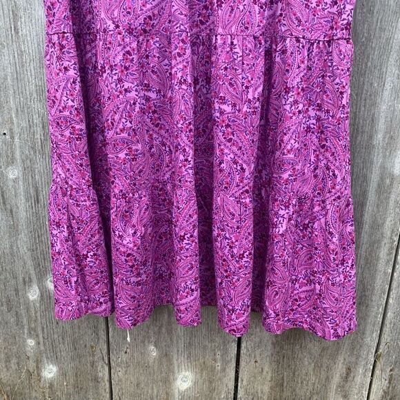 LIZ CLAIBORNE Dress 2XL Women’s Pink White Smocked Waist V Neck Maxi Summer - Picture 6 of 8